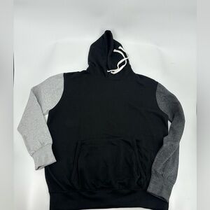 Fleece factory - Black hoodie grey sleeve - unisex - large